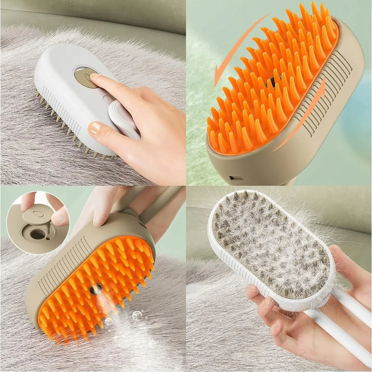Steambrush – Elektrisk kattborste med ångspray