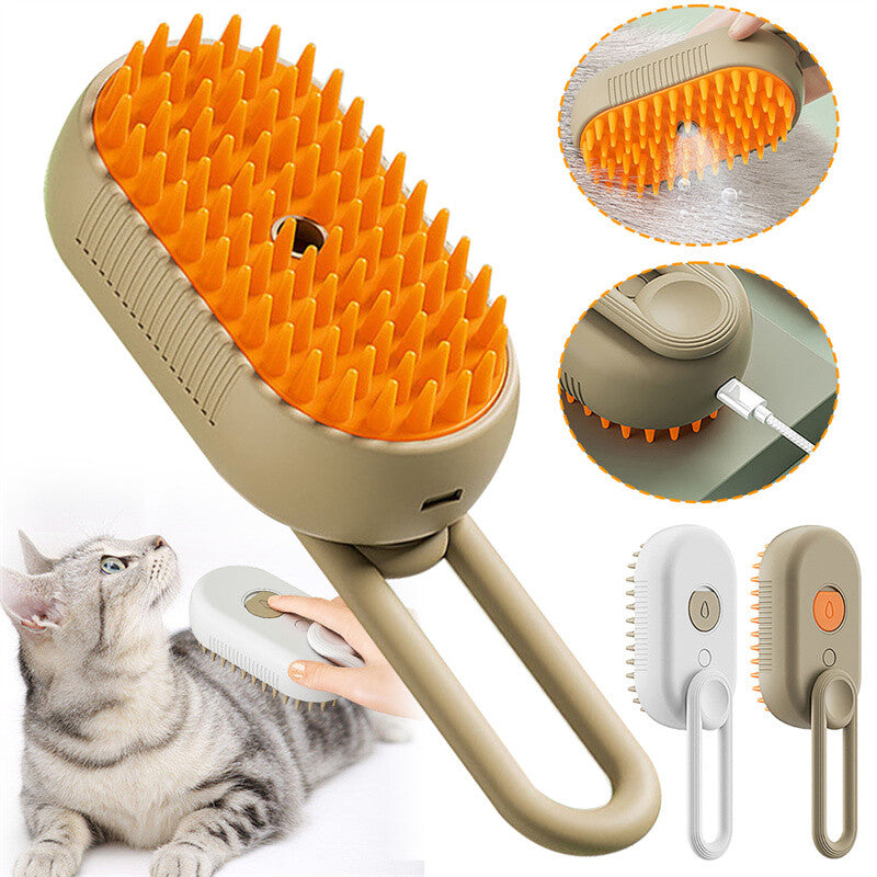 Steambrush – Elektrisk kattborste med ångspray